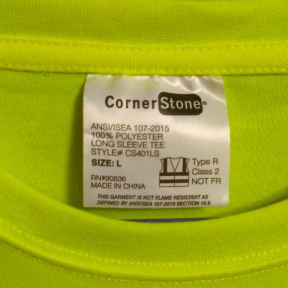 Corner Stone Reflective  Construction, Parking or Work Safety Wear Shirt - Picture 2 of 5